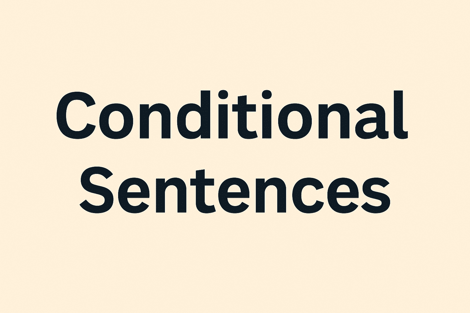 Pengertian Conditional Sentences