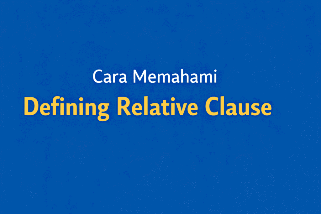 defining relative clause