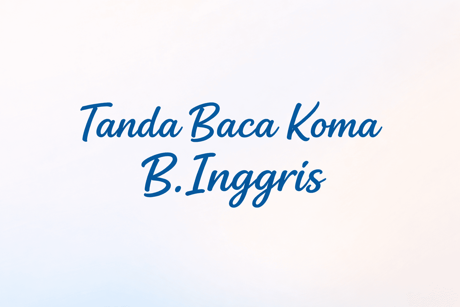 tanda baca koma b.inggris